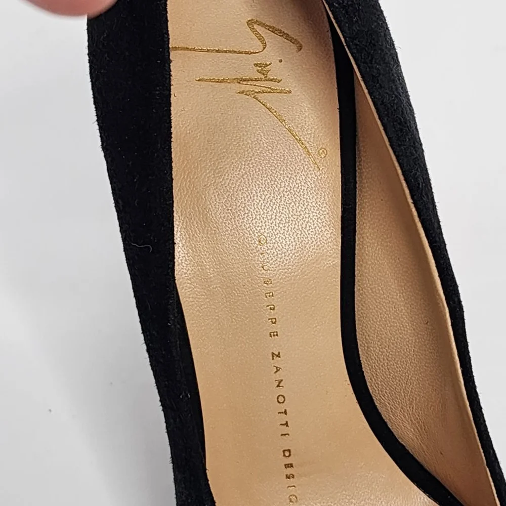 Women's Giuseppe Zanotti Black Leopard Print Wedge Heels US 6.5